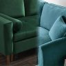 Green Corner Sofa with Arms