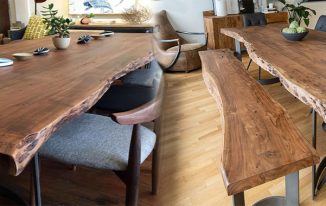 Natural Wood Dining Table Design