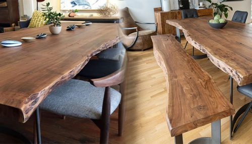 Natural Wood Dining Table Design