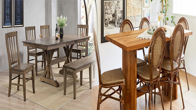 Solid Oak Dining Room Table Sets